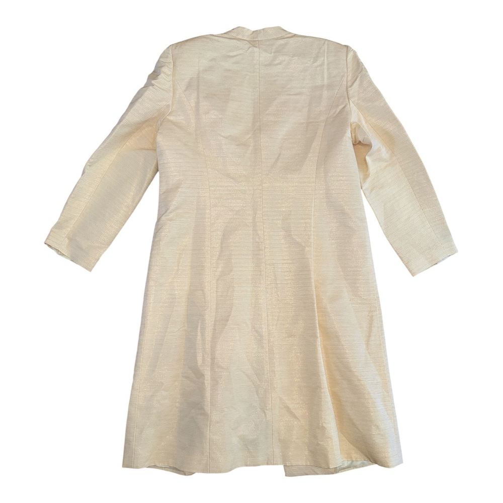Lily & Taylor Couture 2 Piece Skirt Suit Set, Size 18, Cream Color, Long Sleeve - Picture 6 of 7